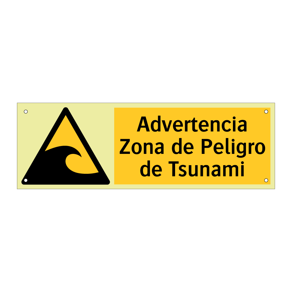 Advertencia Zona de Peligro de Tsunami