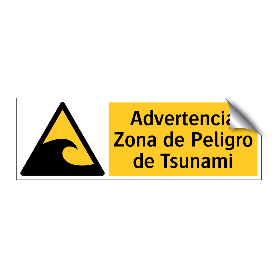 Advertencia Zona de Peligro de Tsunami