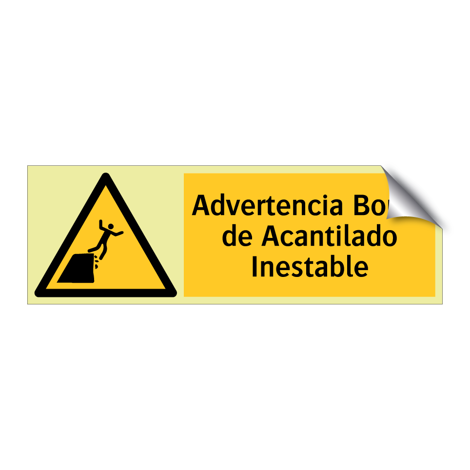 Advertencia Borde de Acantilado Inestable
