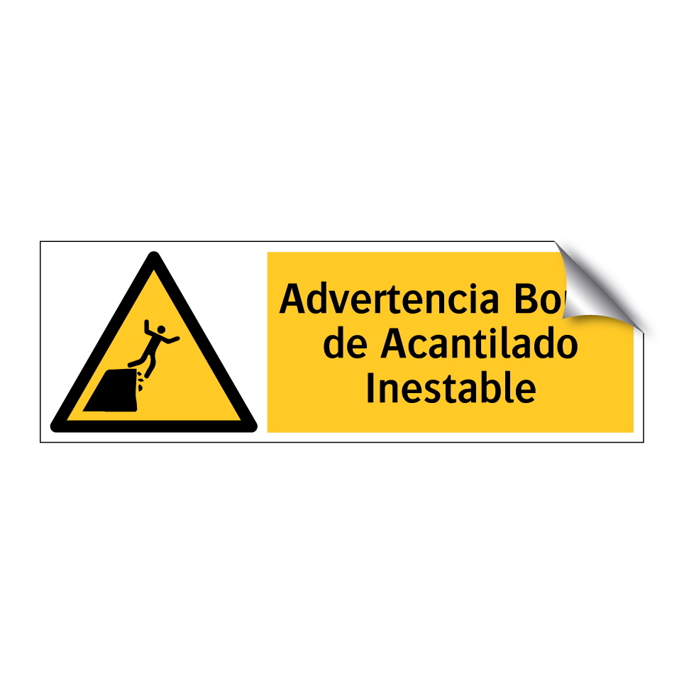 Advertencia Borde de Acantilado Inestable