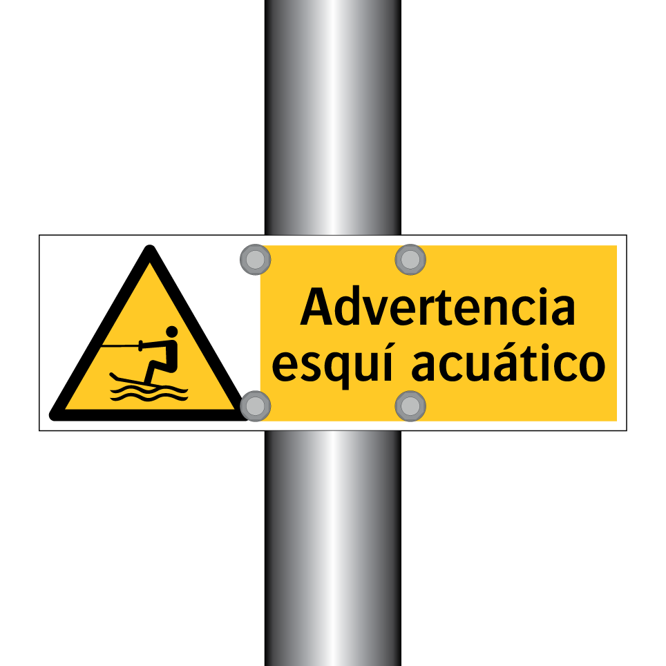Advertencia esquí acuático