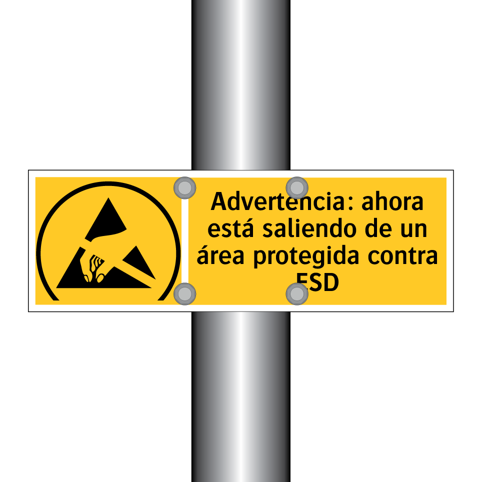 Advertencia: ahora está saliendo de un área protegida contra ESD