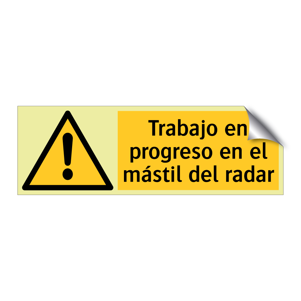 Trabajo en progreso en el mástil del radar