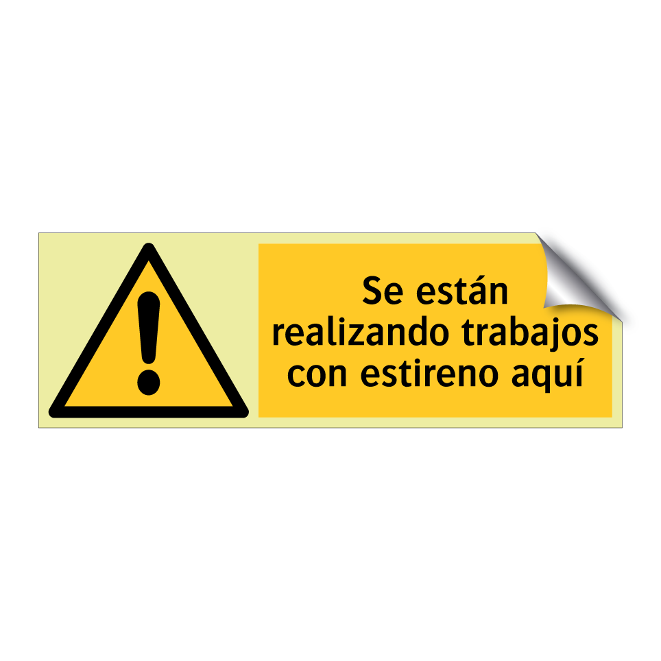 Se están realizando trabajos con estireno aquí