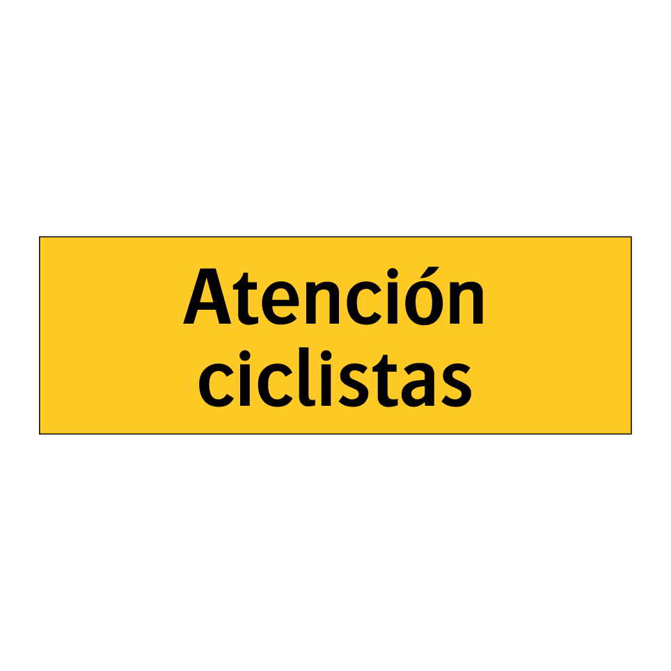 Atención ciclistas