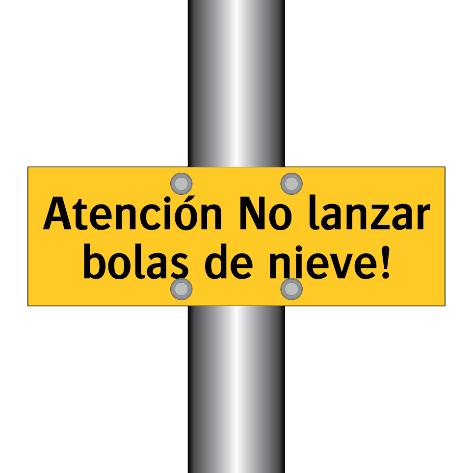 Atención No lanzar bolas de nieve!