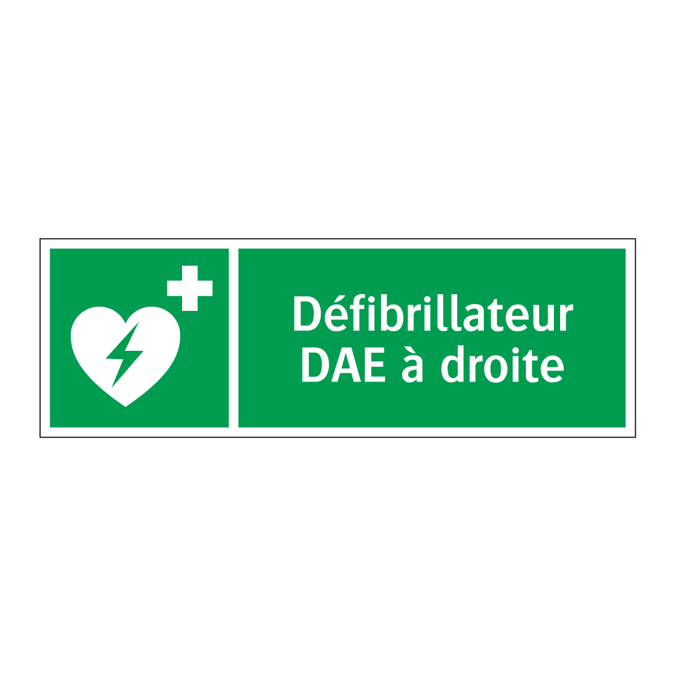 Défibrillateur DAE à droite