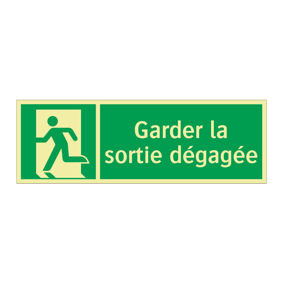 Garder la sortie dégagée