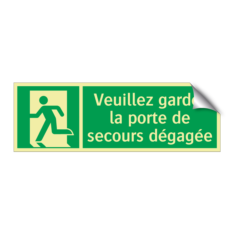 Veuillez garder la porte de secours dégagée
