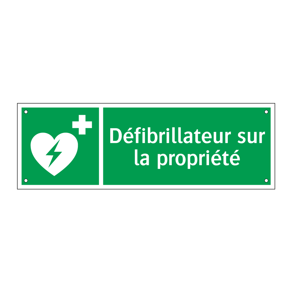 Défibrillateur sur la propriété