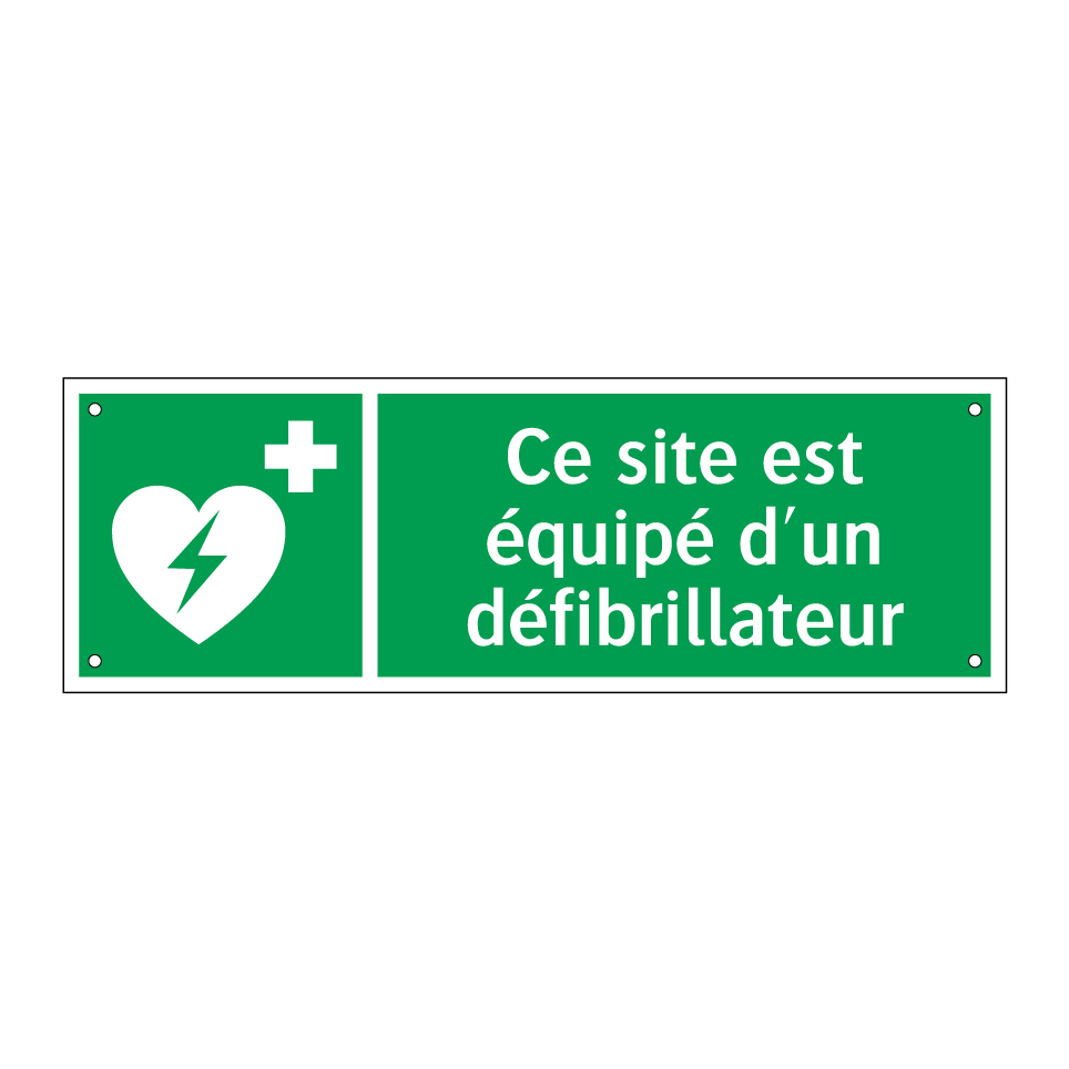 Ce site est équipé d'un défibrillateur