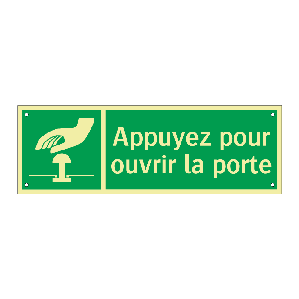 Appuyez pour ouvrir la porte