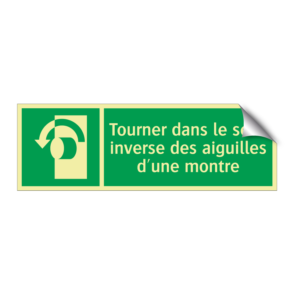 Tourner dans le sens inverse des aiguilles d'une montre