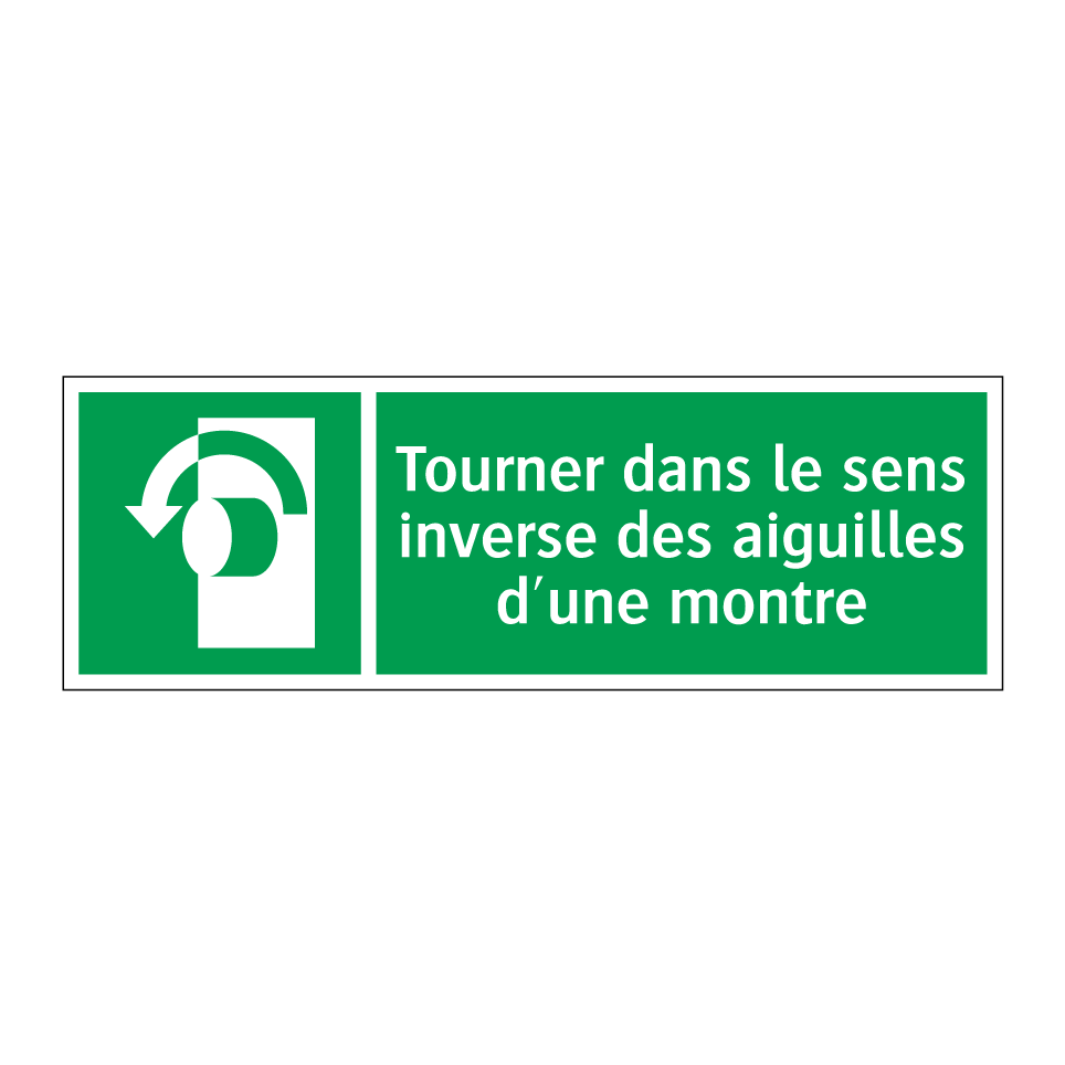 Tourner dans le sens inverse des aiguilles d'une montre