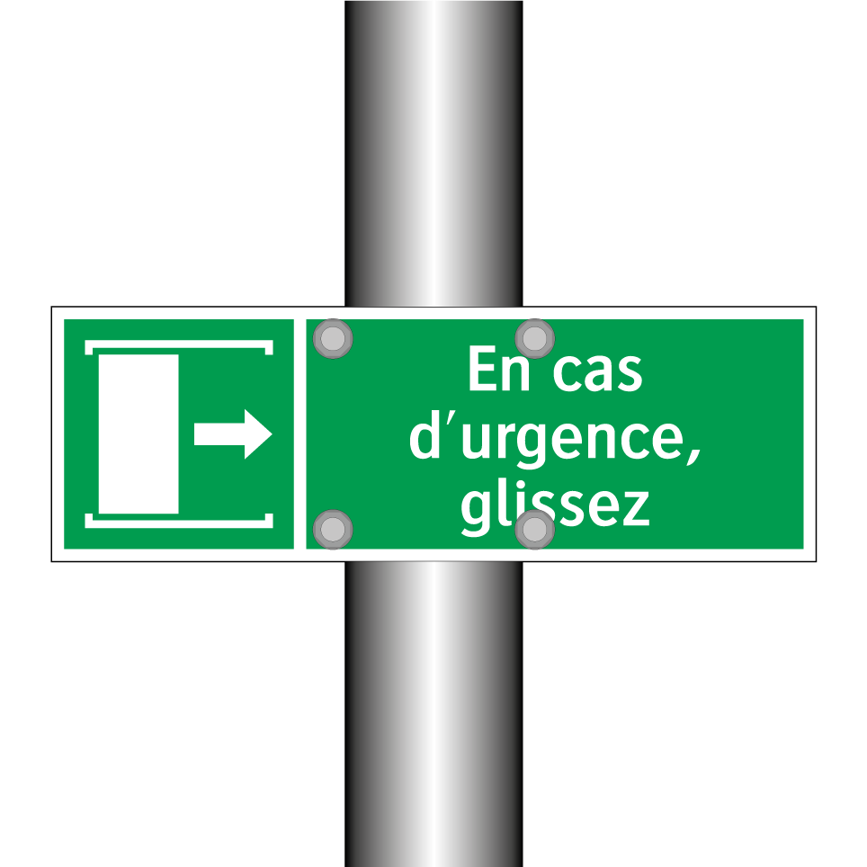 En cas d'urgence, glissez