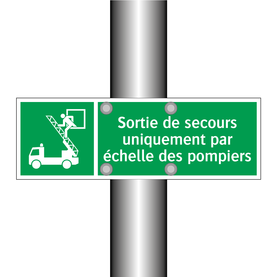 Sortie de secours uniquement par échelle des pompiers