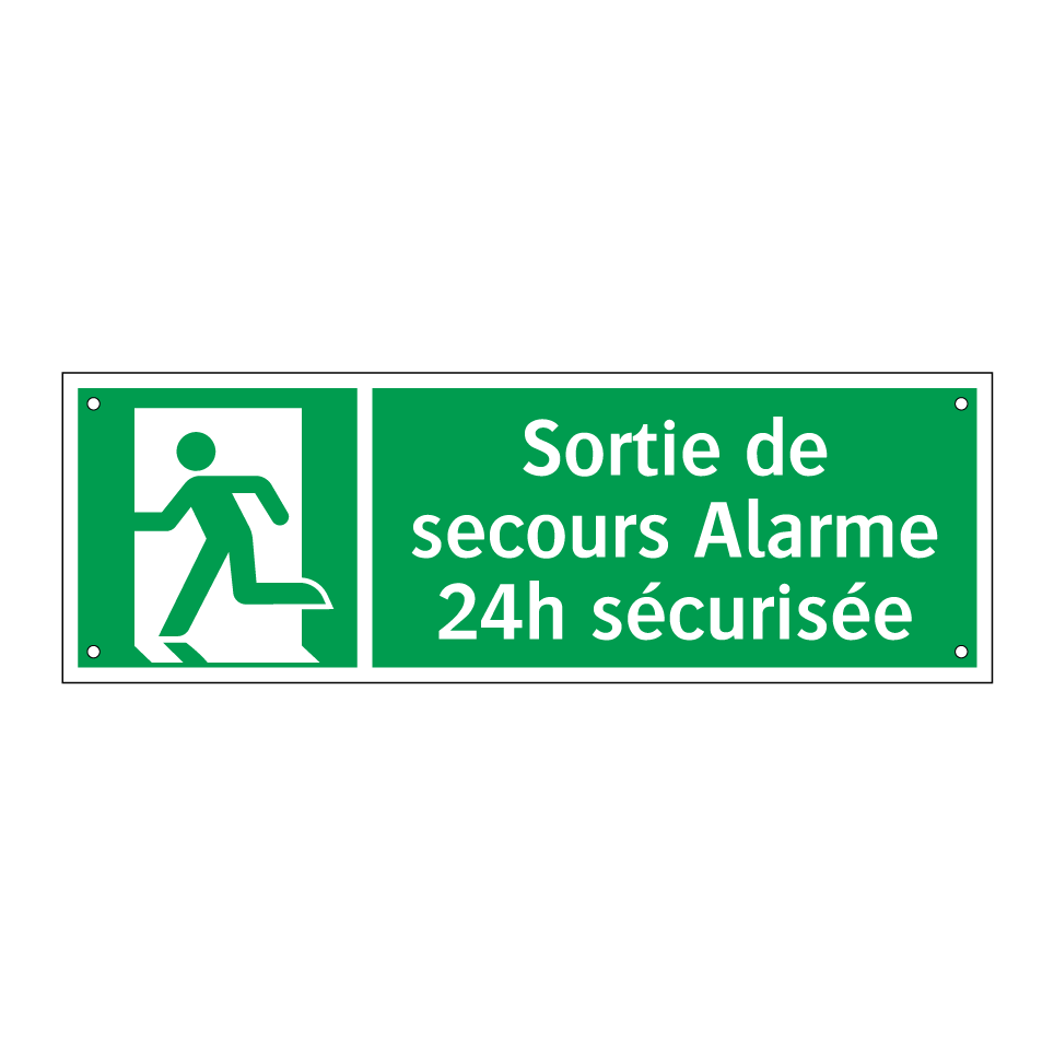 Sortie de secours Alarme 24h sécurisée