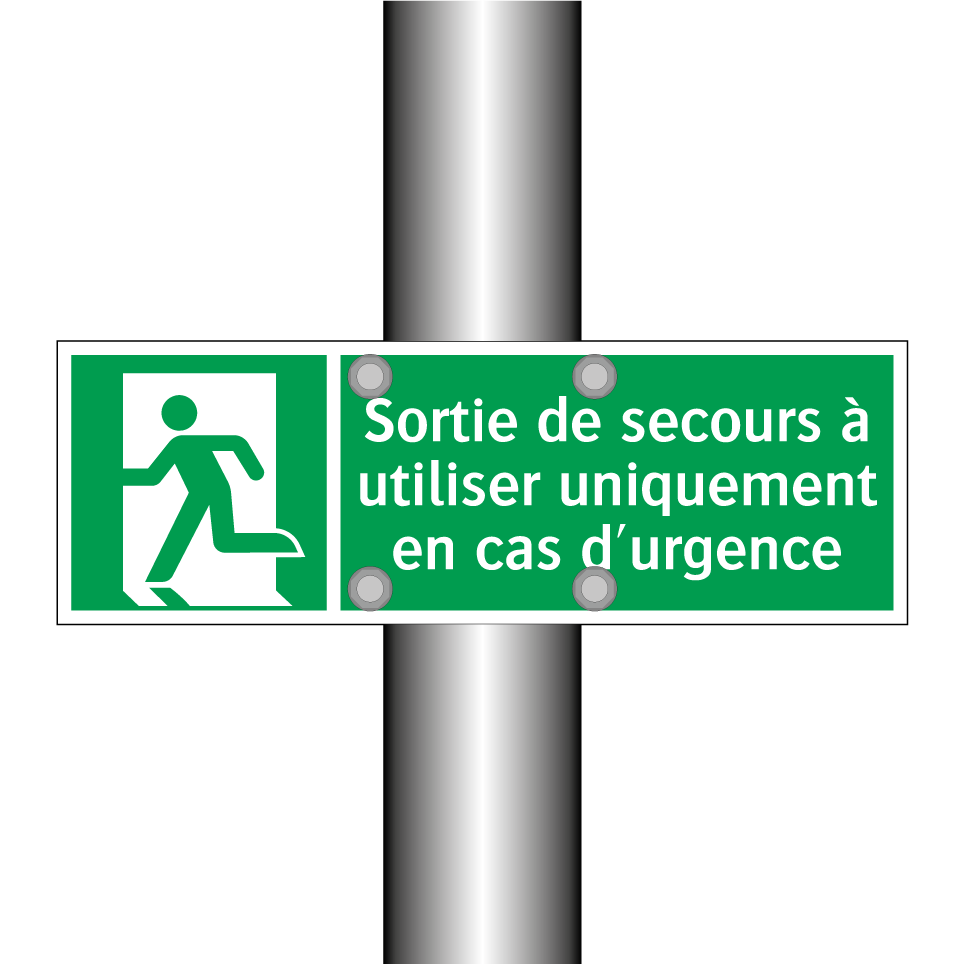 Sortie de secours à utiliser uniquement en cas d'urgence