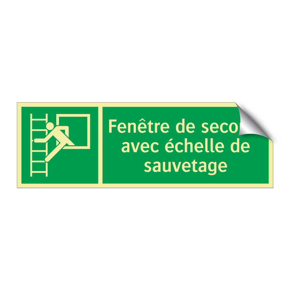 Fenêtre de secours avec échelle de sauvetage