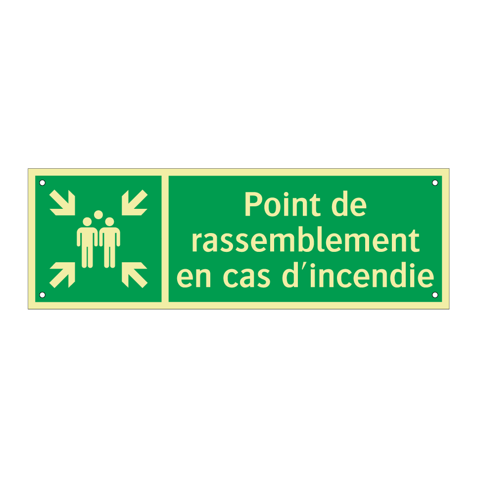 Point de rassemblement en cas d'incendie