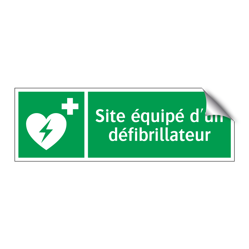Site équipé d'un défibrillateur