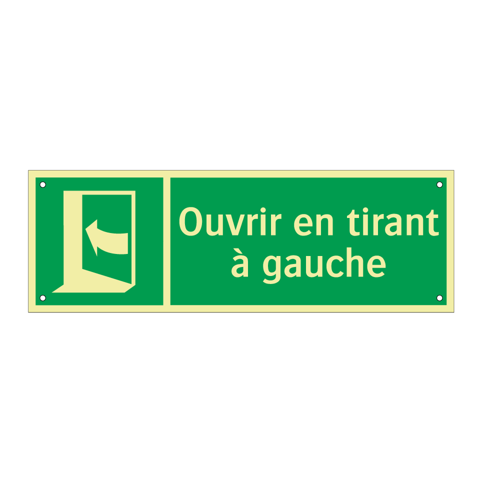 Ouvrir en tirant à gauche