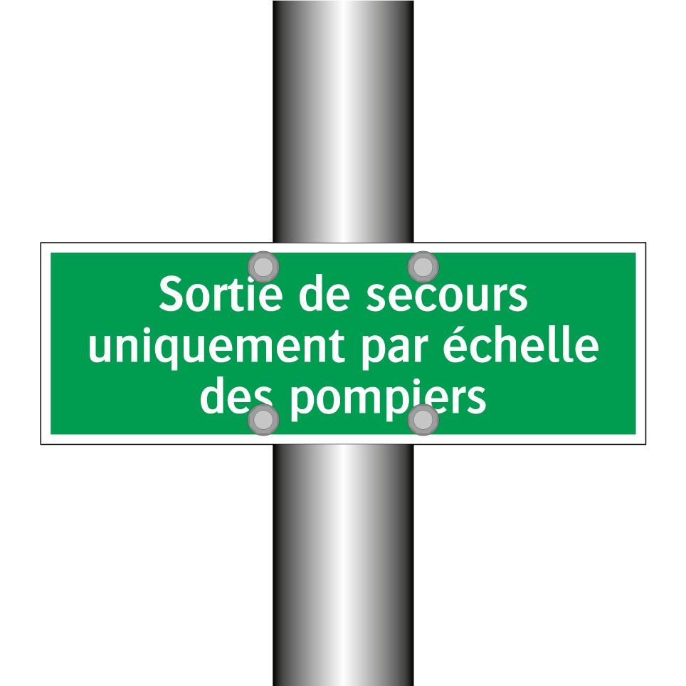 Sortie de secours uniquement par échelle des pompiers