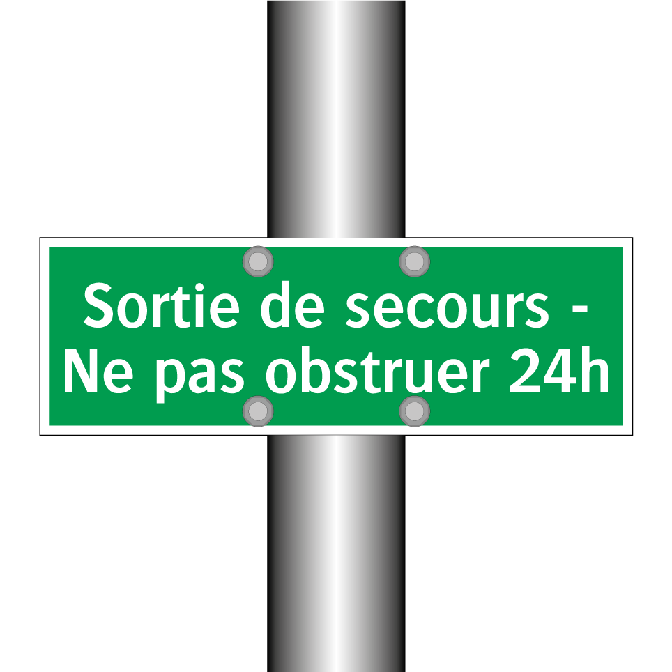 Sortie de secours - Ne pas obstruer 24h