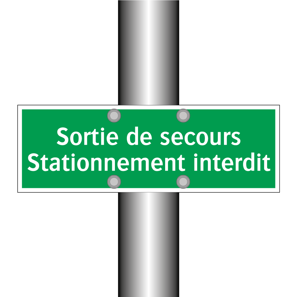 Sortie de secours Stationnement interdit