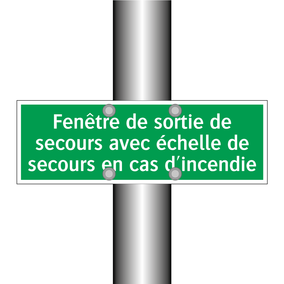 Fenêtre de sortie de secours avec échelle de secours en cas d'incendie