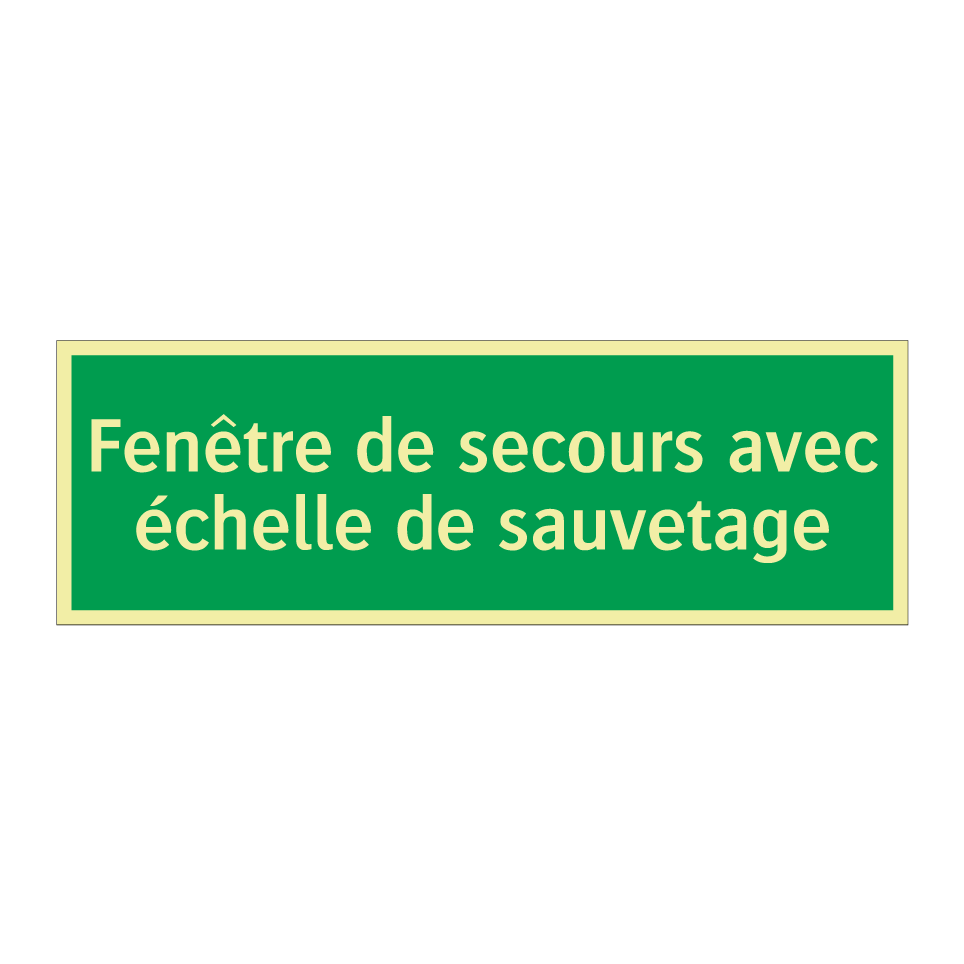 Fenêtre de secours avec échelle de sauvetage