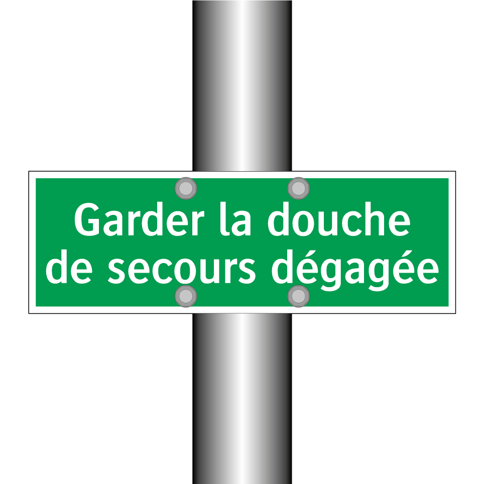 Garder la douche de secours dégagée