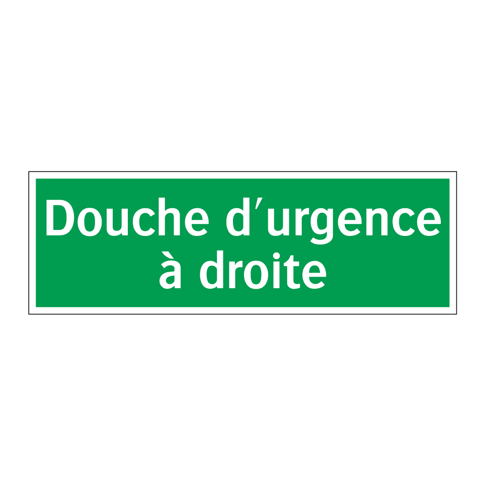 Douche d'urgence à droite