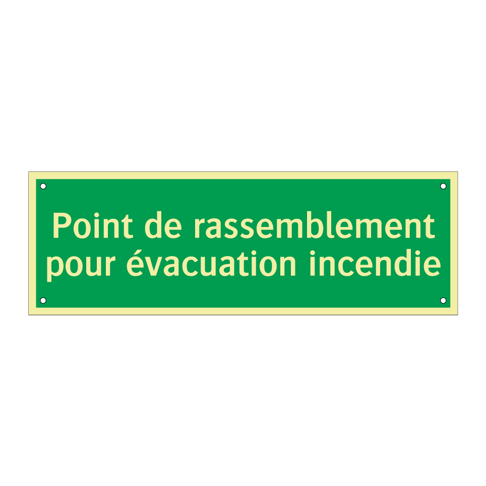 Point de rassemblement pour évacuation incendie