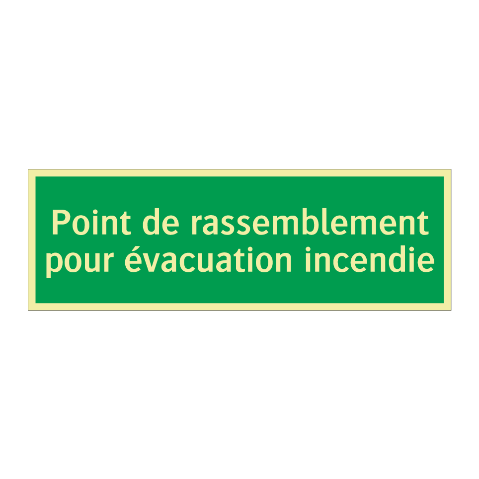 Point de rassemblement pour évacuation incendie