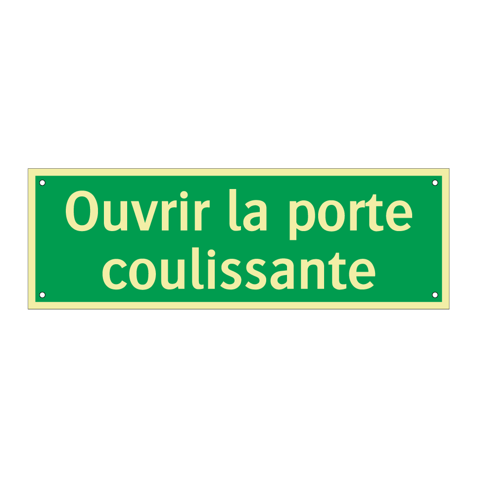 Ouvrir la porte coulissante