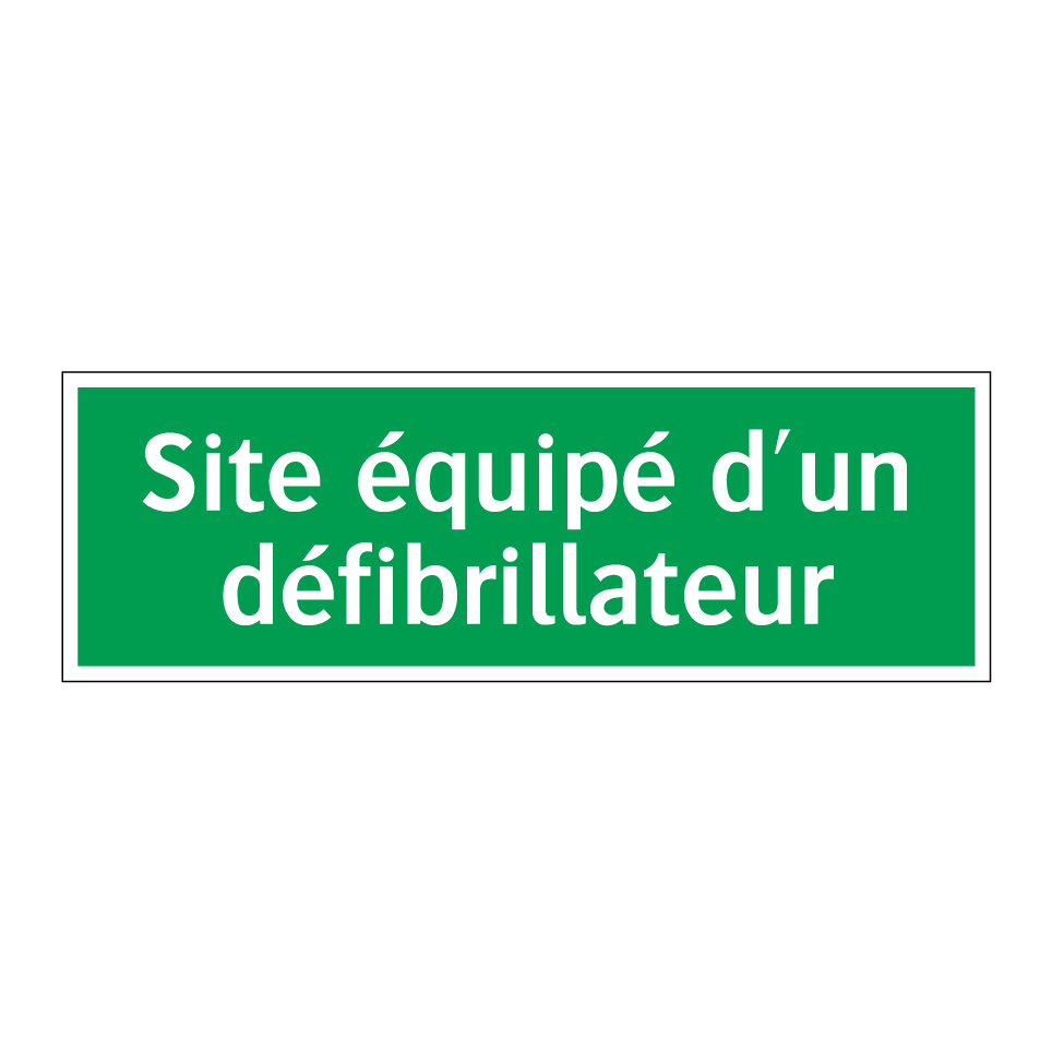 Site équipé d'un défibrillateur