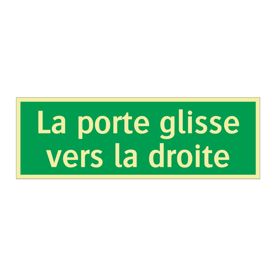 La porte glisse vers la droite