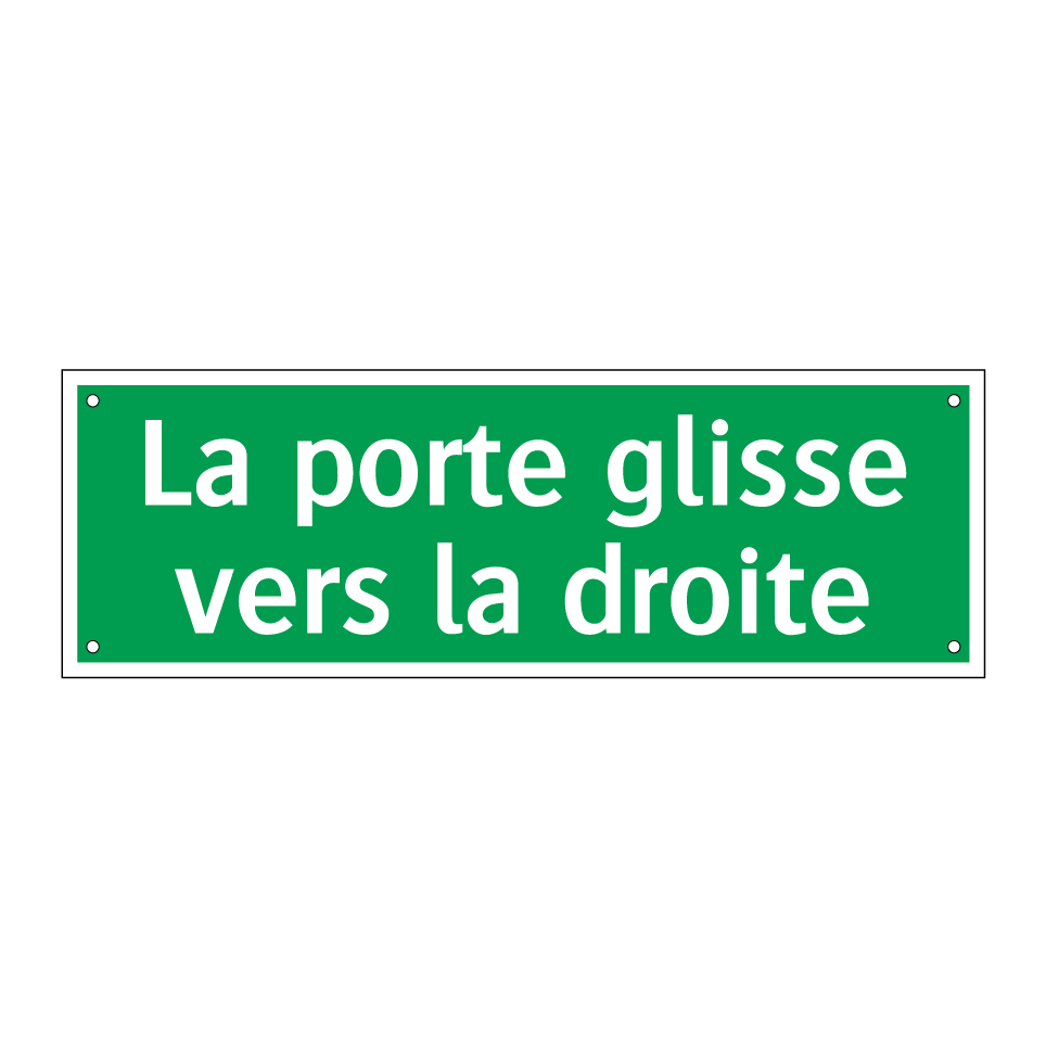 La porte glisse vers la droite