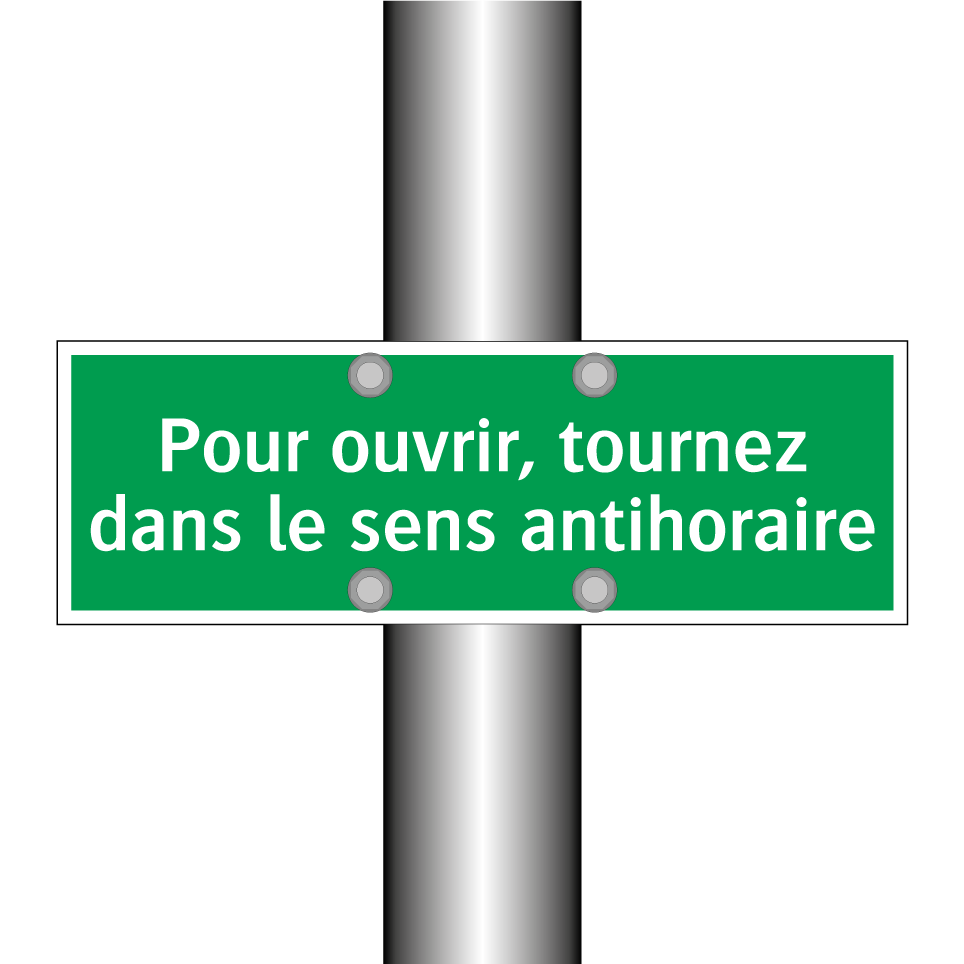 Pour ouvrir, tournez dans le sens antihoraire