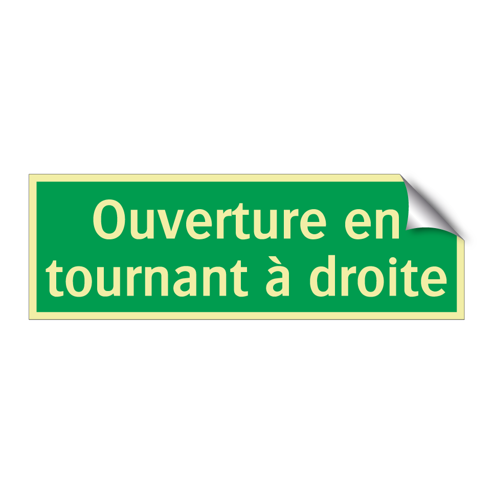 Ouverture en tournant à droite