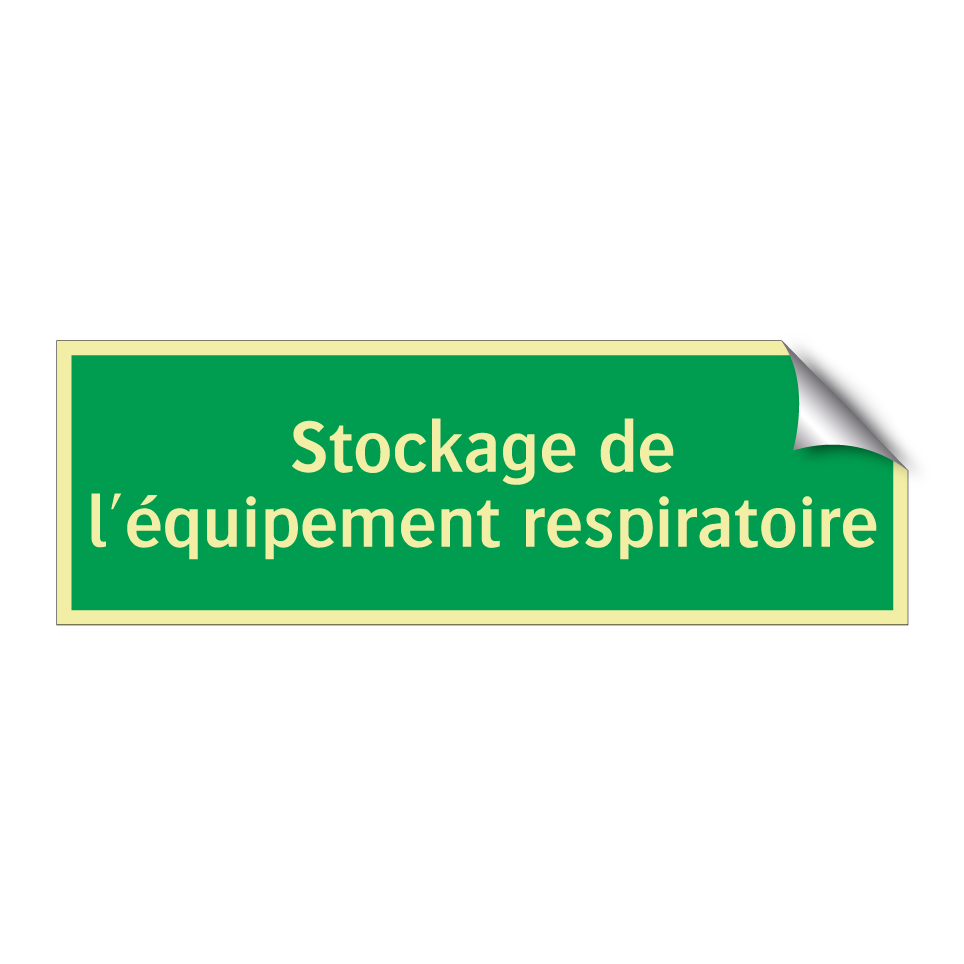 Stockage de l'équipement respiratoire