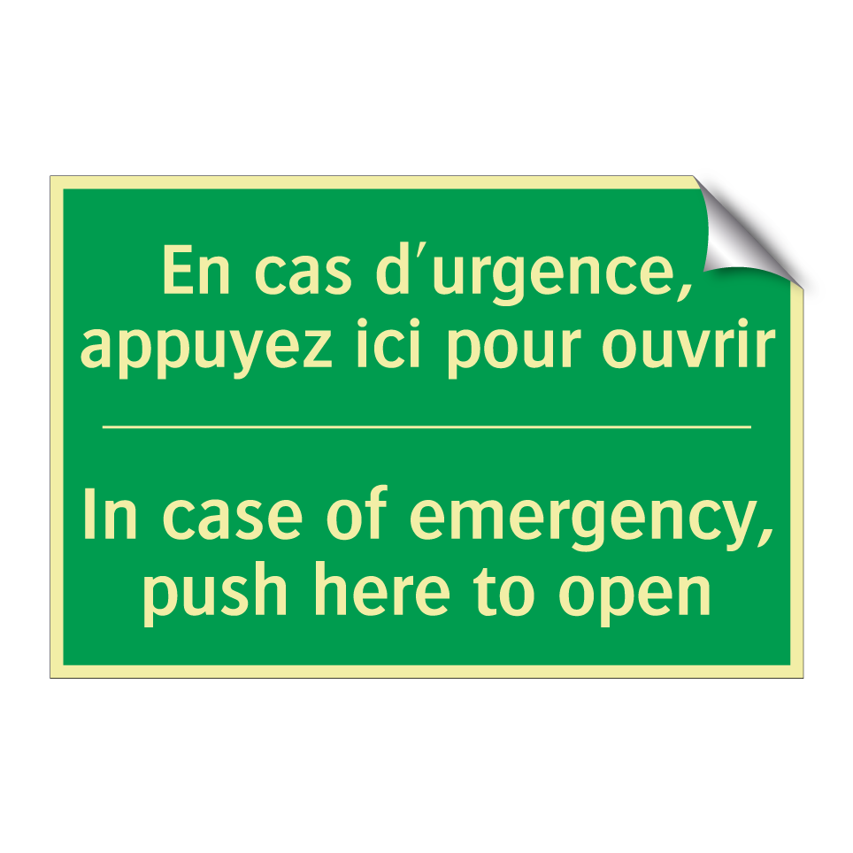 En cas d'urgence, appuyez ici /.../ - In case of emergency, push here /.../