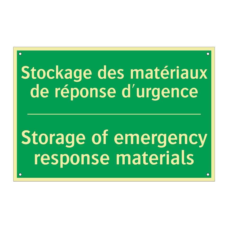 Stockage des matériaux de réponse /.../ - Storage of emergency response /.../