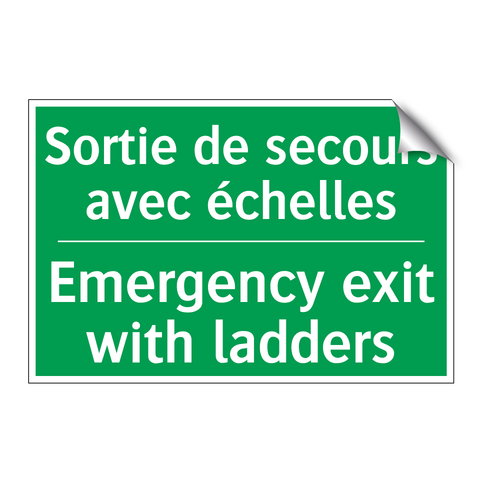 Sortie de secours avec échelles /.../ - Emergency exit with ladders