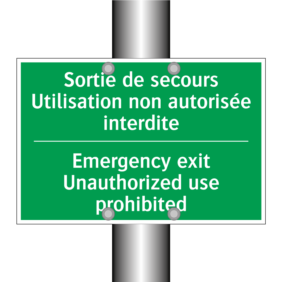 Sortie de secours Utilisation /.../ - Emergency exit Unauthorized use /.../