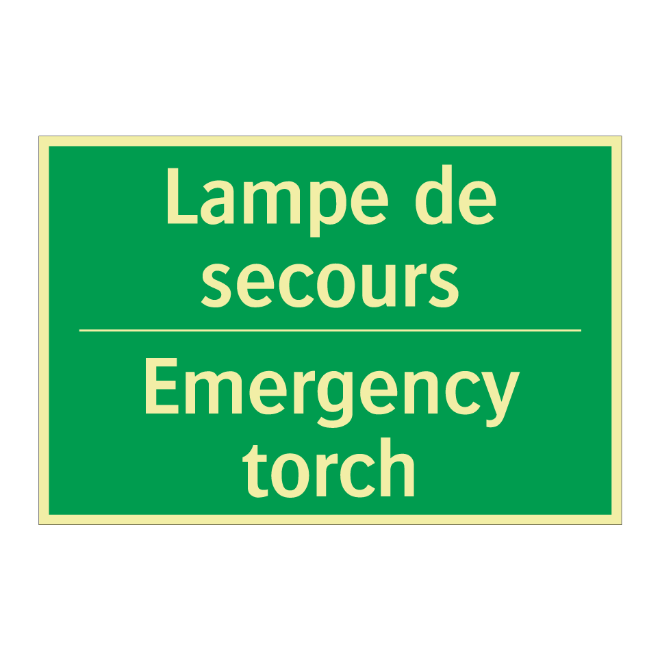 Lampe de secours - Emergency torch