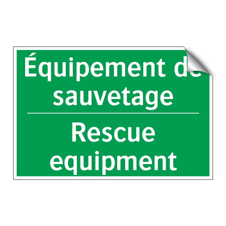 Équipement de sauvetage - Rescue equipment