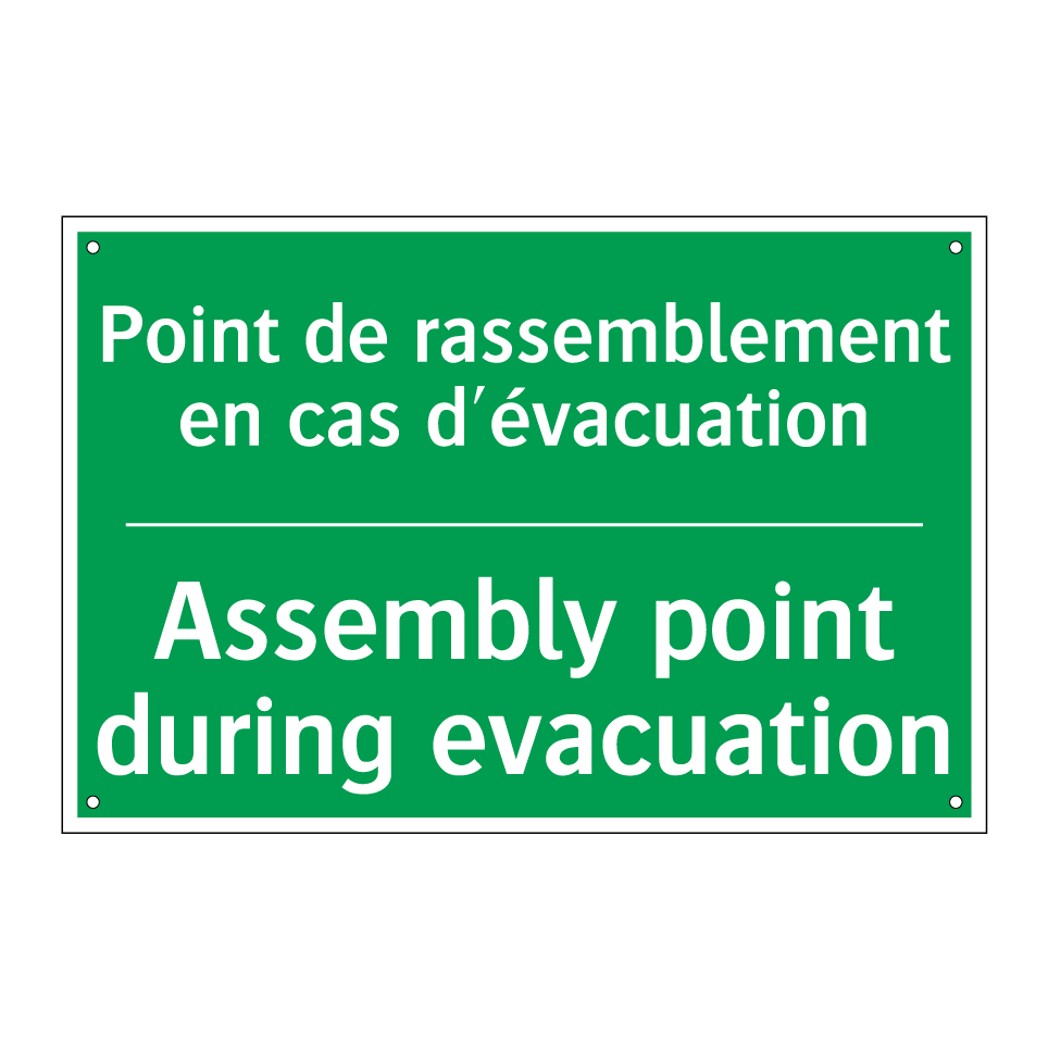 Point de rassemblement en cas /.../ - Assembly point during evacuation /.../
