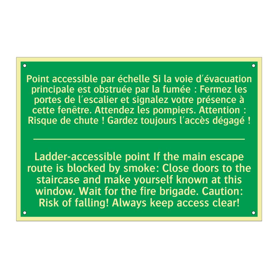 Point accessible par échelle Si /.../ - Ladder-accessible point If the /.../